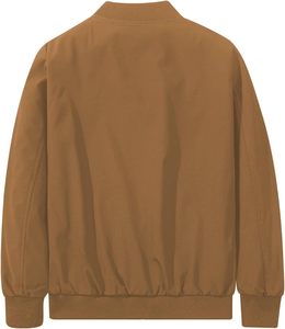 Customized Casual Street Wear <b>Men's</b> Canvas Stand Windproof <b>Bomber</b> <b>Jacket</b> New Arrival Stylish Design Breathable Polyester/Cotton - Product Image 2