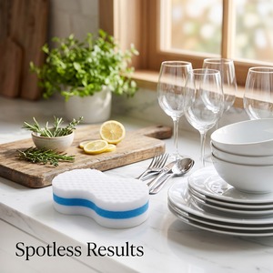 Esponja Limpiadora Multiusos de Espuma de Melamina con Forma de Ola Personalizada, Nano, <span class=keywords><strong>para</strong></span> Ollas, Sartenes y Placas de Cocina - Product Image 1