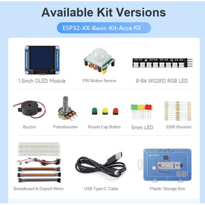 ชุดอุปกรณ์พื้นฐาน ESP32-S3/C6/C3 พร้อมคู่มือการใช้งานอย่างครบถ้วน คู่มือเริ่มต้นการเขียนโปรแกรมด้วย Arduino MicroPython ESP-IDF สำหรับ IoT - Product Image 5