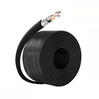 Cable CAT6/CAT7 blindado con conductor de cobre personalizado por fabricante OEM, 8 núcleos, 100 metros por rollo para Ethernet/redes
