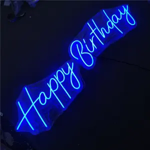 Drop Shipping Opvallende Led Neon Teken Gelukkige Verjaardag