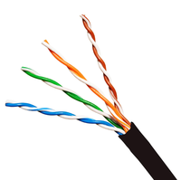305m red de Internet de cobre CAT5e blindado 4 2 pares FTP UTP interior cat 5 Cat6 cable LAN cable más barato fábrica pvc