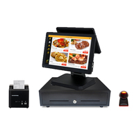 Machine de paiement de point de vente pliante à écran simple/double avec imprimante à écran tactile capacitif Scanner 1D/2D pour restaurant