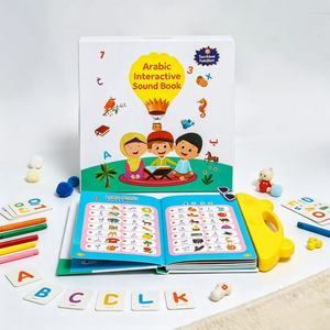 Livre en carton bilingue arabe-<span class=keywords><strong>anglais</strong></span> Quweitu pour enfants de 3 à 6 ans, jouet interactif d'apprentissage de l'<span class=keywords><strong>alphabet</strong></span>, éducatif et <span class=keywords><strong>audio</strong></span> - Product Image 1