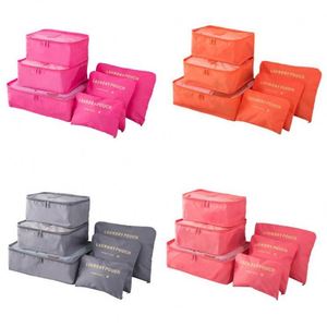 Ensemble de 6 organiseurs de voyage personnalisés pour valise, sacs de rangement, cubes de rangement pour bagages - Product Image 5