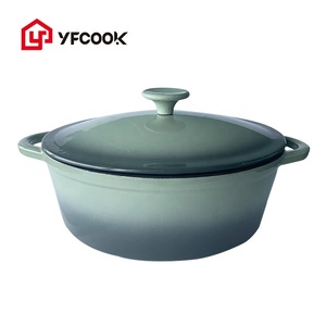 <span class=keywords><strong>Prix</strong></span> usine 28CM Four Safe Ovale Cuisson Pot De Nourriture En <span class=keywords><strong>Fonte</strong></span> Émaillée Casserole Plats Four Hollandais avec Couvercle - Product Image 1