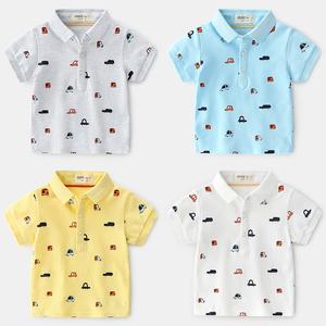 Nuevo Producto, Compra al por Mayor de China, Camiseta de Manga Corta para Niños, 100% Algodón, con Estampado de Dibujos Animados de Autos - Product Image 2