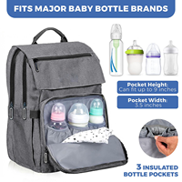 Sac à dos à langer portable personnalisé en Oxford 300D imperméable de 26 L avec matelas à langer