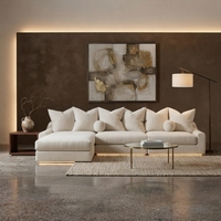 Canapé d'angle Jennifer U, luxe moderne, sur mesure, tissu de performance, rembourré, pour salon, hôtel, fabricant de meubles