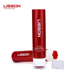 Großhandel kunden spezifische kosmetische Verpackung 50ml 60ml 120ml 150ml Gesichts reiniger Kunststoff tube mit Silikon bürste Applikator