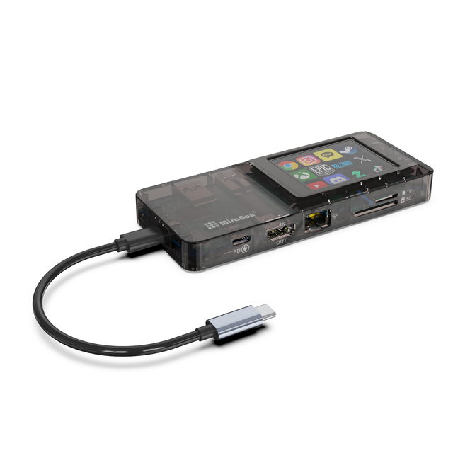 H1 USB-C Docking Station with LCD Touch Screen, 4K HD & 100W PD for Windows Notebook