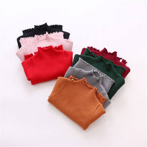 Pulls à col haut unis faits à la main pour filles, design pour enfants, provenant d'un fournisseur chinois - Product Image 1