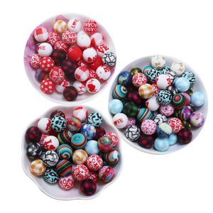 Cadeaux Saint-Valentin 2024 : Nouvelles perles de silicone imprimées en forme de cœur de 15 mm, perles de dentition colorées pour la fabrication de stylos perlés DIY et de bijoux - Product Image 3