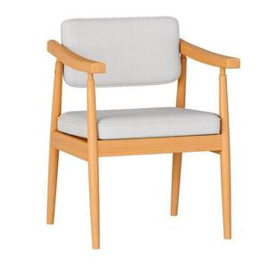Dining Chair Solid Wood Leather Upholstered Armchair For Living Room <b>Study</b> <b>Desk</b> Use - Product Image 5