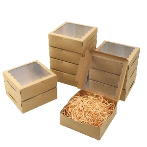 Caja de Regalo con Ventana Transparente para Recuerdos de Fiesta de Cumpleaños, Empaque de Cupcakes y Galletas, Caja de Recuerdos de Boda, Porta Dulces para San Valentín - Product Image 6