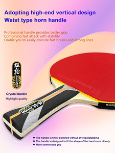 <span class=keywords><strong>Paleta</strong></span> de <span class=keywords><strong>Ping</strong></span> <span class=keywords><strong>Pong</strong></span> <span class=keywords><strong>Profesional</strong></span> para Entrenamiento Avanzado, Hoja de Madera de 7 Capas con Mango Largo - Product Image 5
