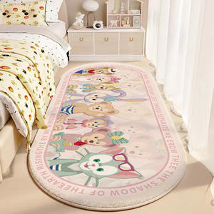 Alfombra Infantil Ovalada de Dibujos Animados StellaLou, Alfombra Acolchada para Dormitorio de Niños, Estilo Pastoral - Product Image 1