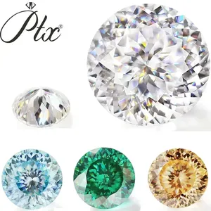 Offre Spéciale nouveau lâche Multi couleurs portugais coupe forme ronde VVS Moissanite diamant pour la fabrication de bijoux bague perle en gros - Product Image 1