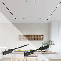 Rail magnétique LED moderne en aluminium DC48V avec alimentation basse tension et accessoires de câblage pour usage intérieur