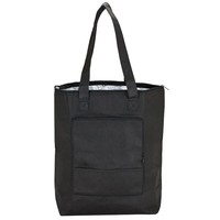 Sacs isothermes pliables en PP recyclé non tissé pour vin et bière, motif lettres, logo personnalisé, imperméables pour déjeuner et pique-nique