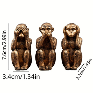 Figuras de resina al por mayor de las Tres Monjas Sabanas (<span class=keywords><strong>No</strong></span> ven, <span class=keywords><strong>no</strong></span> hablan, <span class=keywords><strong>no</strong></span> oíen) para decoración del hogar, artesanía y diseño creativo. - Product Image 6