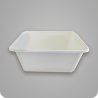Boîte d'emballage alimentaire à emporter biodégradable 900 ml, boîte repas rectangulaire jetable pour salade et déjeuner léger