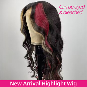 ISEE New Body Wave parrucche con 99J borgogna rosso miele biondo mette in evidenza parrucche anteriori in pizzo Color pianoforte per donne nere - Product Image 4