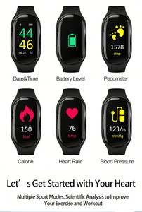 Diretto della fabbrica OEM M1 Più Nuovo Orologio Intelligente con il dente Blu Auricolare Inseguitore di Fitness di Pressione Sanguigna per Android Ios Auricolare - Product Image 6