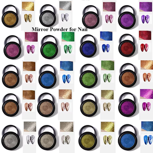 Poudre à ongles effet miroir, acrylique magique, pigment chromé pour ongles, non volant, vernis solide, vente en gros, effet brillant, poudre miroir pour ongles - Product Image 6