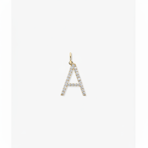 Pendentifs et breloques en diamant cultivé en laboratoire, breloque lettre surdimensionnée, pendentifs et breloques en diamant uniques - Product Image 1