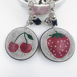 New Sparkling Crystal Rhinestones Halloween Perfume Bottle Keychain With Tassel Girls Gift Car <b>Keys</b> <b>Holder</b> Bags Charms - Product Image 6