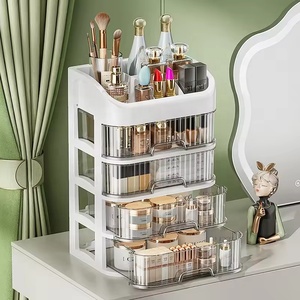 Caja de Almacenamiento de Maquillaje de Plástico con Soporte para Brochas y Bandejas para Sombras de Ojos de Cinco Compartimentos a Buen Precio - Product Image 3