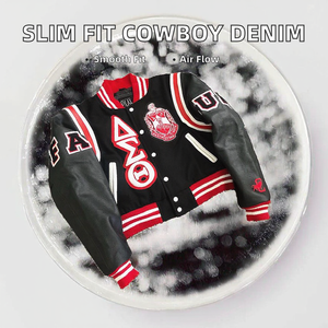 Chaqueta de Motociclista de Mezclilla Estilo Vaquero, de Alta Calidad, Transpirable, Personalizada para Hombre, Corte Ajustado, de Poliéster/Algodón - Product Image 2