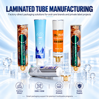 Tubes d'emballage en aluminium et plastique pour dentifrice, contenants souples personnalisés imprimés UV, bouchon à vis 12,7-35 mm, soins bucco-dentaires