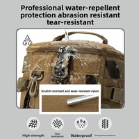Sac à dos de pêche tactique imperméable, sac de rangement pour leurres, grande capacité, étui à accessoires, bandoulière, sac de chasse pour une journée de pêche