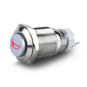 22mm Horn Push Button Momentary Switch - Waterproof Metal Switch For Car, Boat, 12V/24V Systems
