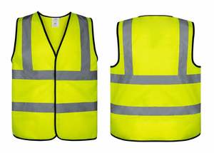 Colete de segurança personalizado do poliéster, colete de segurança do tipo en iso 20471 120g de poliéster multi cores, colete de alta visibilidade, colete amarelo hi viz para homens - Product Image 4