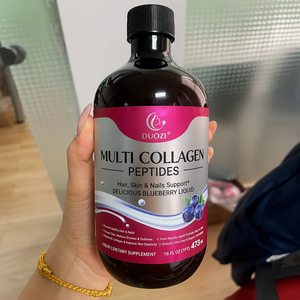 DUOZI Multi Collagen Peptides Liquide Myrtille 16 FL OZ 473 ML Complément Alimentaire pour Cheveux, Peau et Ongles - Product Image 5