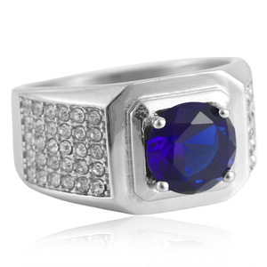 Women's Titanium Steel <b>Ring</b> With Green Gemstone And <b>Diamond</b> Accents Geometric Design Everyday Wear 210168 - Product Image 3
