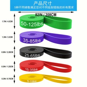 Bandas de Resistencia Gorden de 2080 mm, Bandas de Ejercicio de TPE y Látex de Resistencia Variable para Adultos, Atletas y Niños - Product Image 3