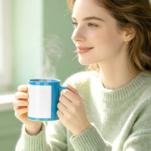 Mugs à sublimation vierges 11oz en céramique, tasses à café avec poignée 6 couleurs, pour impression par transfert thermique, cadeaux promotionnels DIY - Product Image 5