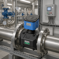 Medidor de Flujo Digital Ultrasónico Yheng de 50 mm para Jardín y Agricultura, de Acero Inoxidable 316, con Brida, para Aguas Residuales y Agua de Río, con Certificación ISO