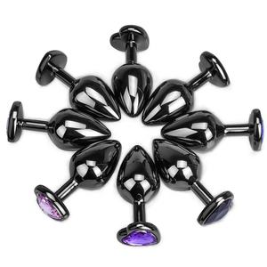 Base a forma di cuore con gioielli Butt anale Rose <span class=keywords><strong>Jewel</strong></span> <span class=keywords><strong>Sex</strong></span> Butt Plug giocattoli del sesso Plug anale Set in metallo - Product Image 3