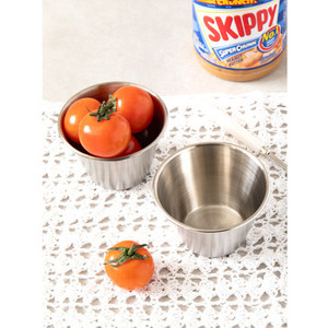 Salsa profonda 7.5 cm in acciaio inox per palla 2 pezzi di conservazione degli alimenti e contenitore - Product Image 1