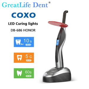 Lámpara de Curado Dental LED Inalámbrica Greatlife <span class=keywords><strong>Dent</strong></span>, con Guía de Fibra Óptica y Cabezal Metálico Resistente para Curado de Resina Dental - Product Image 1