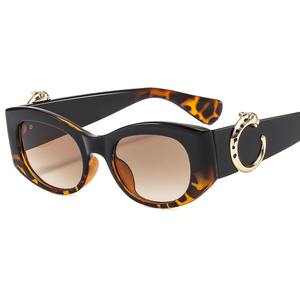 Gafas de Sol de Moda con Montura Metálica Estilo Leopardo, Lentes de PC con Protección UV400, Amarillo/Verde/Café/Rosa, Unisex, 2026, Logotipo Personalizado de Lujo - Product Image 3
