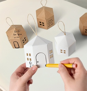 Caja <span class=keywords><strong>de</strong></span> Regalo en Forma <span class=keywords><strong>de</strong></span> Casa, <span class=keywords><strong>Cajas</strong></span> Navideñas Blancas en Forma <span class=keywords><strong>de</strong></span> Casa, <span class=keywords><strong>Cajas</strong></span> Decorativas <span class=keywords><strong>de</strong></span> Papel para Dulces <span class=keywords><strong>con</strong></span> Cuerdas y Ventana para Recuerdos <span class=keywords><strong>de</strong></span> Fiesta - Product Image 6