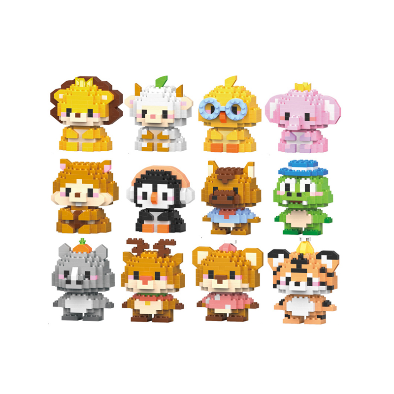 New Arrivals: Assembled Lion & Hamster Mini Brick Figures – LeLe