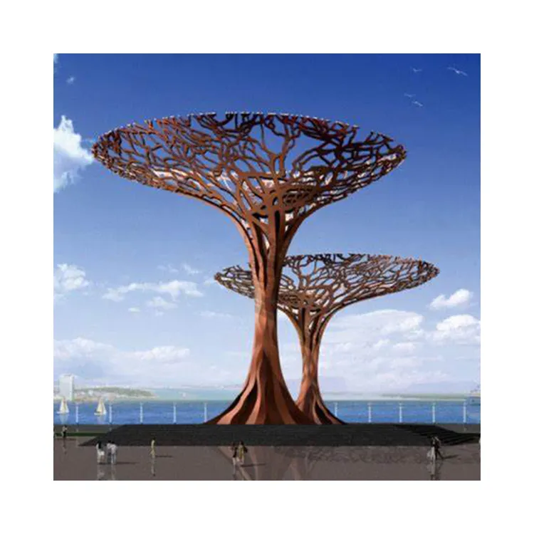 Outdoor Park Decoration Large Casting Metal Tree Sculpture Abstract Stainless Steel Artificial Metal Tree Sculpture Prices