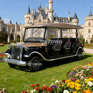 Voiture de tourisme électrique écologique de style vintage, bus touristique rétro classique certifié CE pour les hôtels de villégiature et le tourisme panoramique - Product Image 1